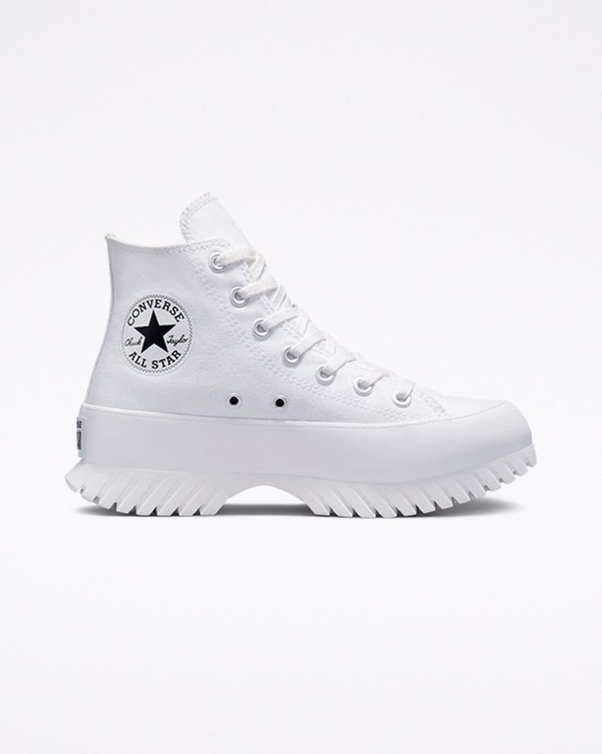 Men\'s Converse Chuck Taylor All Star Lugged 2.0 High Top Shoes White / Black | AU 04C63R